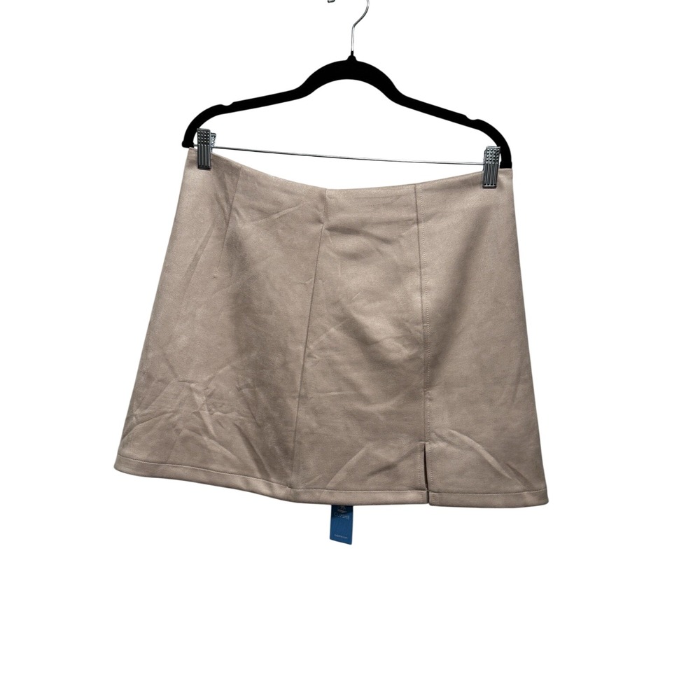 NWT Cupshe Pale Pink Faux Suede High-Waisted Mini Skirt